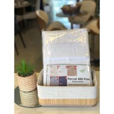 Jogo De Lençol 4 Peças Casal Percal 400 Fios