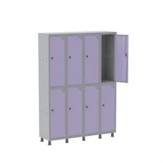 Armário Locker Guarda-Volume 8 Portas Aço Grp 504/8 - Pandin Móveis