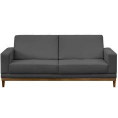 Sofá Living 145cm 2 Lugares Kayrós D05 Suede Cinza - Mpozenato