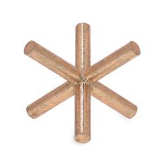 Escultura Em Metal Dourado 14Cm