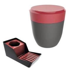 Kit Organizador De Pia Porta Detergente + Lixeira 2,5 Litros Cozinha -