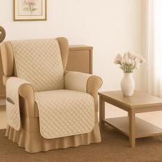 Capa Protetor pra Sofá Poltrona do Papai 1 Lugar Moderna Retrátil Recl
