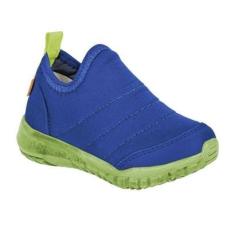 Tênis Infantil Menino LED Flex Light Azul Royal Amarelo Neon Kidy 020-0175-Masculino