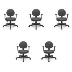Kit 5 Cadeiras para Escritório Ergonômica Executiva Operativa NR17 - E