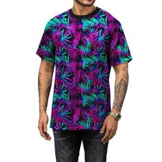 Camiseta Coqueiros Neon Psy Cores Vivas-Masculino