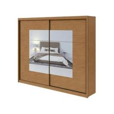 Guarda-roupa Casal com Espelho 2 Portas de Correr 6 Gavetas Caemmun To