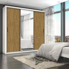 Guarda-Roupa Casal 4 Espelhos 3 Portas de Correr 4 Gavetas Max Plus Es
