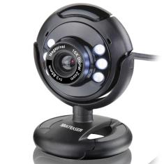 Webcam Multilaser Nightvision USB 16MP Plug e Play Led C/ Microfone - Preto