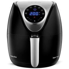 Fritadeira Elétrica Sem Óleo Air Fryer Mondial Family Inox AF-30-DI 3,5 L Digital Touch – Preta/Inox