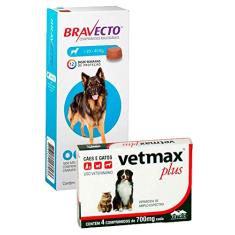 Bravecto Antipulgas Caes 20 A 40kg + Vermifugo Vetmax