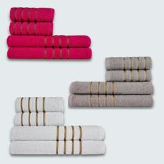 Jogo De Toalhas 12 Peças Coleção Dubai 100% Algodão Rs+cz+br