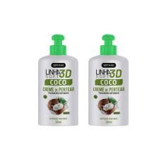 Creme Para Pentear Soft Hair 280Ml Coco 3D - Kit Com 2Un