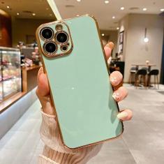 Capa de telefone doce galvanizada macia para iPhone 11 12 13 14 15 X XR XS Max Pro Max 7 8 Plus SE2020 mini capa protetora, azul celeste, para iPhone 15Plus