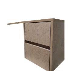 Escrivaninha Suspensa Mesa Para Notebook Natural Em Mdf
