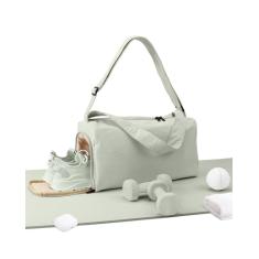 Bolsa de ginástica pequena para mulheres com compartimento para sapatos, bolsa de viagem elegante para avião, bolsa leve para mulheres e homens, bolsa esportiva de ginástica com bolso molhado para