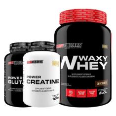 KIT Waxy Whey 900g + Power Creatine 100g + Power Glutamine 100g - Body