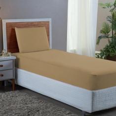 Jogo Lençol Cama Box Solteiro com Elástico e Fronha 400 Fios 02 Peças 