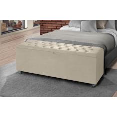 Baú Recamier Divã Sara Capitonê 190cm Para Cama King - AV - AV MOVEIS,