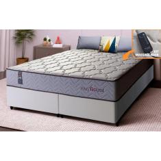 Conjunto Cama Box Magnético Queen Soft Relax Bege 158x198x63