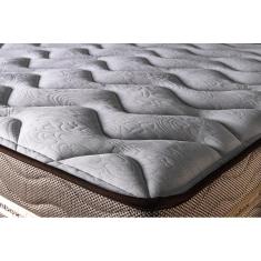 Cama Box Queen (Colchão + Box) 158x198x60 de Molas Ensacadas Cama inBox Smart Gold Bege