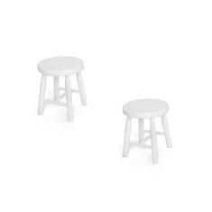 Kit 2 Banquetas Infantil Espanha Deiss Branco