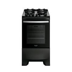 Fogão 4 Bocas Dako Supreme Black Glass Digital Com Mesa De Vidro Preto Bivolt