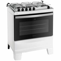 Fogão Atlas Agile UP 5 bocas automático mesa de inox Branco Bivolt, Bi