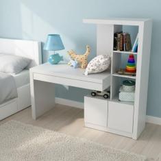 Escrivaninha Mesa Escritório com Estante 2 Portas 1 Gaveta Me4143 - Te