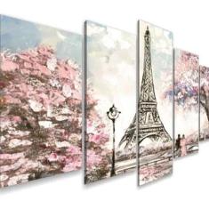 Quadros Decorativos Sala Paris Flores Outono Aquarela