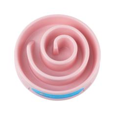 Comedouro Lento Educador Para Cães Modelo espiral Rosa