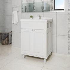 Gabinete Para Banheiro Astra Gab2-Br1 2 Portas Branco Com Lavatório