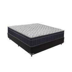 Cama + Box Casal Colchão Ortobom D45 Airtech Extra Firme