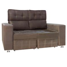 Sofá Retrátil e Reclinável 2 Lugares Londres 1.60cm C/Molas - Suede - 