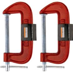 Kit 2 Grampo Tipo C Marceneiro Carpinteiro Leve 4 Polegadas - Starfer