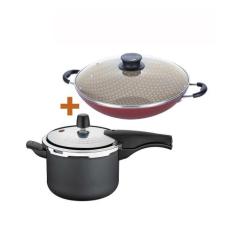 Panela De Pressão 4,5 Grafite + Panela Wok 36Cm Tramontina