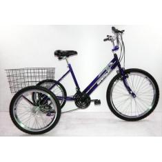 Bicicleta Triciclo Luxo Aro 26 Completo 21 Marchas Rebaixado - Casa do