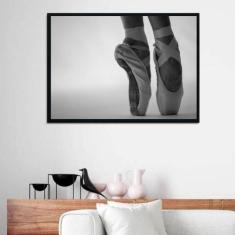 Quadro Decorativo Fotografia Sapatilha de Ballet 45x34cm - Quadros On-