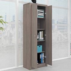 Armário Alto para Escritório 2 Portas 60cm ME4105 Tecnomóbili, Carvalh