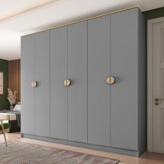 Guarda Roupa Casal 100% Mdf Bp 6 Portas 4 Gavetas Asti Urbi