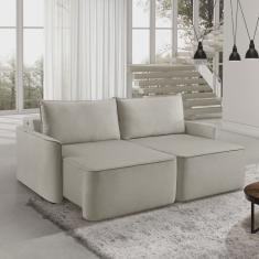 Sofá Retrátil 200cm com Kit Entrada USB 2 Lugares Moon 2321 Estofart