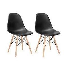 Kit com 2 Cadeiras Charles Eames Eiffel Preto - Decoreshop