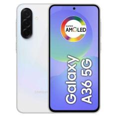Smartphone Samsung Galaxy A36 256GB 8GB RAM 5G Branco Tela 6,7 Polegad