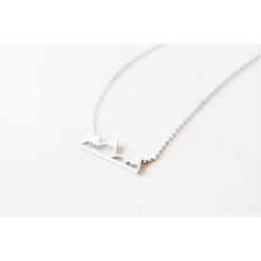 Colar Cordão Montanhas De Gelo Folheado Prata