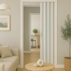 Porta Sanfonada PVC 0,72x2,10 Multilit Branco - Plasflex