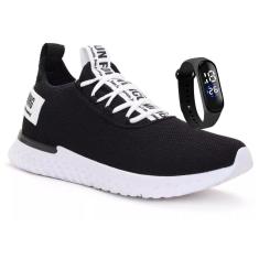 Tênis Esportivo Masculino Para Academia De Caminhada + Relógio-Masculino