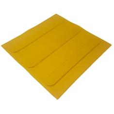 Piso Tátil Direcional PVC Amarelo 16peças 25x25cm Nbr9050