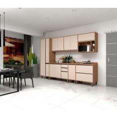 Armário De Cozinha 7 Peças Com Tampo Vanilla Com Connect