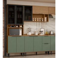 Paneleiro 70cm 4 Portas Toscana Espresso Móveis Freijó/Jade