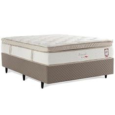 Cama Box Suede Casal Herval Channel Bambu, 72x138x188 cm, Molas Ensacadas