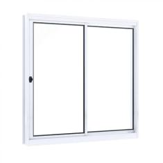 Janela de Aço de Correr 100x120cm 2 Folhas com Vidro Riobras Branco
